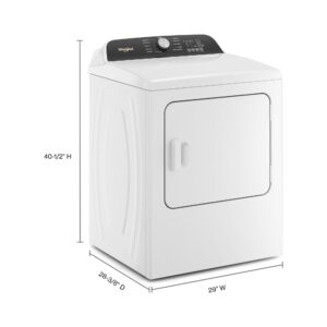 Whirlpool® 7.0 Cu. Ft. Long Vent Gas Moisture Sensing Dryer (WGD500CMW) view 12
