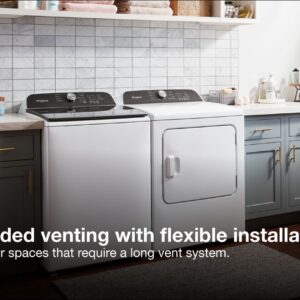 Whirlpool® 7.0 Cu. Ft. Long Vent Gas Moisture Sensing Dryer (WGD500CMW) view 7