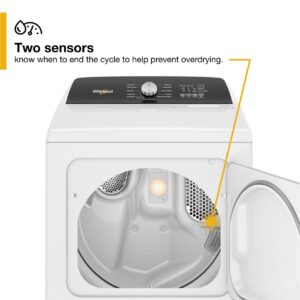 Whirlpool 7.0 Cu. Ft. Top Load Gas Dryer with Moisture Sensing and Steam Refresh (WGD5050LW) view 9