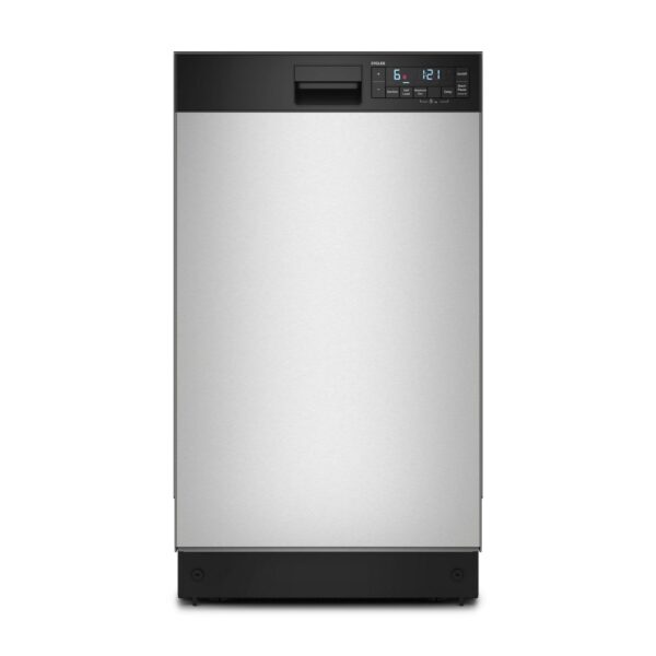 Whirlpool® 18″ Stainless Steel Dishwasher with Half Load Cycle and Tri (WDFS5118SS)