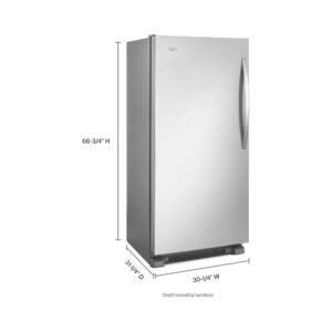 Whirlpool 18 Cu. Ft. SideKicks Upright All Freezer with Fast Freeze, 30 Inch Wide view 3