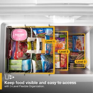 Whirlpool 16 Cu. Ft. Convertible Chest Freezer with 3 Storage Levels, 55 Inch Wide view 4