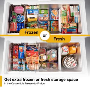 Whirlpool 16 Cu. Ft. Convertible Chest Freezer with 3 Storage Levels, 55 Inch Wide view 5