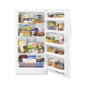 Whirlpool 16 Cu. Ft. Upright Freezer with LED Interior Lighting, White view 2