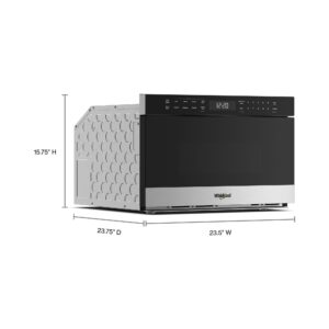 Whirlpool 24 Inch Built In Microwave Drawer with Sensor Cooking, 1.3 Cu. Ft. view 3