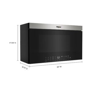 Whirlpool 1.1 Cu. Ft. Air Fry Over the Range Microwave with Advanced Sensing Technology view 10