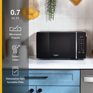Whirlpool 0.7 Cu. Ft. Countertop Microwave with Steam Clean and 700 Watt Cooking Power view 3