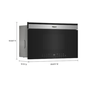 Whirlpool 30 Inch Built In Microwave Oven with Air Fry, 1,000 Watt Cooking Power view 2