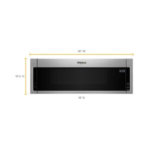 Whirlpool 1.1 Cu. Ft. Low Profile Over the Range Microwave with Concealed Touch Controls view 8