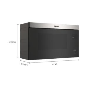 Whirlpool 1.1 Cu. Ft. Flush Built In Over the Range Microwave with Turntable Free Design view 7