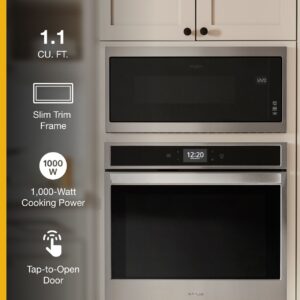 Whirlpool 30 Inch Slide-In Trim Kit Microwave with Tap to Open Door, 1.1 Cu. Ft. view 7
