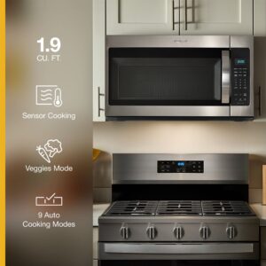 Whirlpool 1.9 Cu. Ft. Over-the-Range Microwave with Sensor Cooking Technology view 8