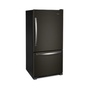 Whirlpool® 22 Cu. Ft. Bottom Freezer Refrigerator with SpillGuard™ Glass Shelves, 33 Inch view 2