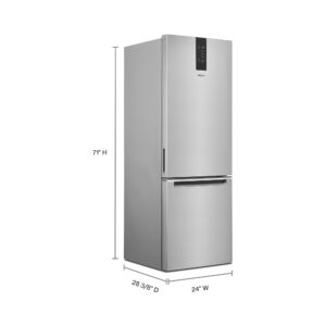 Whirlpool® 12.9 Cu. Ft. Garage Ready Bottom Freezer Refrigerator, 24 Inch view 4