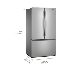 Whirlpool® 31 Cu. Ft. French Door Refrigerator with Factory Installed Ice Maker, 36 Inch view 7