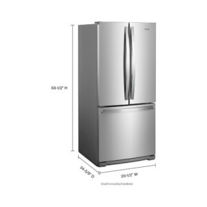Whirlpool® 20 Cu. Ft. French Door Refrigerator with Full Width Pantry Drawer, 30 Inch view 7
