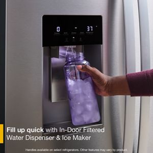 Whirlpool® 21.9 Cu. Ft. 4 Door French Door Refrigerator with In Door Ice System, 36 Inch True Counter Depth view 10