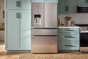 Whirlpool® 21.9 Cu. Ft. 4 Door French Door Refrigerator with In Door Ice System, 36 Inch True Counter Depth view 4