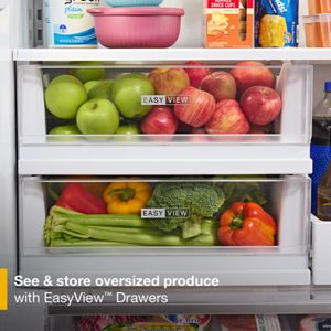 Whirlpool® 21.9 Cu. Ft. 4 Door French Door Refrigerator with In Door Ice System, 36 Inch True Counter Depth view 8