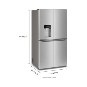 Whirlpool® 19.1 Cu. Ft. Counter Depth 4 Door Refrigerator with Ice Maker in Door, 36 Inch view 12