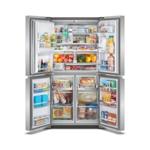 Whirlpool® 19.1 Cu. Ft. Counter Depth 4 Door Refrigerator with Ice Maker in Door, 36 Inch view 2
