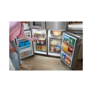 Whirlpool® 19.1 Cu. Ft. Counter Depth 4 Door Refrigerator with Ice Maker in Door, 36 Inch view 4