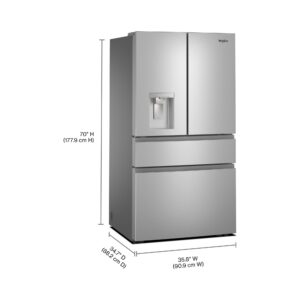 Whirlpool® 29 Cu. Ft. Family Sized Capacity French Door Refrigerator with Flexible Temperature Drawer, 36 Inch view 9
