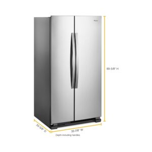 Whirlpool® 25 Cu. Ft. Side by Side Refrigerator with LED Lighting, 36 Inch view 6