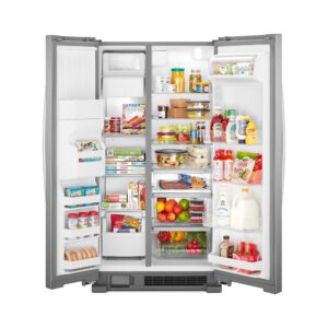 Whirlpool® 21 Cu. Ft. Side by Side Refrigerator with Dual Pad Ice and Water Dispenser, 33 Inch view 2