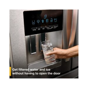 Whirlpool® 25 Cu. Ft. French Door Refrigerator with Refrigerated Exterior Drawer and Exterior Ice and Water Dispenser, 36 Inch view 5