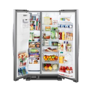 Whirlpool® 25 Cu. Ft. Side by Side Refrigerator with Pizza Pocket and Dual Pad Ice and Water Dispenser, 36 Inch view 2
