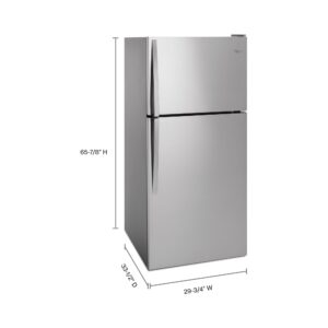 Whirlpool 30 Inch Wide Top Freezer Refrigerator, 18.25 Cu. Ft. view 5