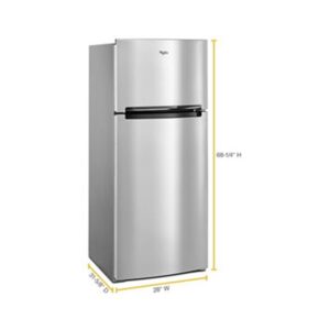 Whirlpool® 28 Inch Wide Top Freezer Refrigerator, 18 Cu. Ft., EZ Connect Icemaker Compatible view 5