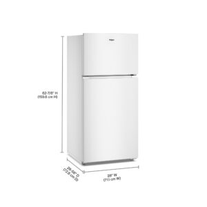 Whirlpool 28 Inch Wide Top Freezer Refrigerator with Total Coverage Cooling, 14.3 Cu. Ft. view 2