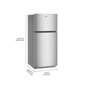 Whirlpool® 28 Inch Wide Top Freezer Refrigerator with Total Coverage Cooling, 14.3 Cu. Ft. view 2