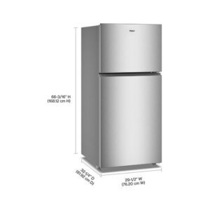 Whirlpool&reg; 30 Inch Wide Top Freezer Refrigerator with Total Coverage Cooling, 19.3 Cu. Ft. view 2