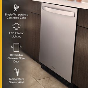 Whirlpool® 24 Inch Wide Undercounter Refrigerator, 5.1 Cu. Ft. view 8