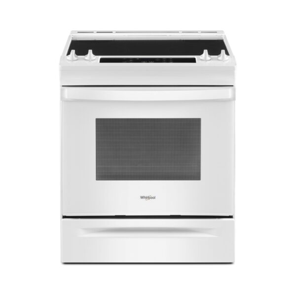 Whirlpool 34 Inch Tall Front Control Electric Range with Self Clean Oven Cycle