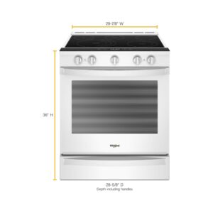 Whirlpool 6.4 Cu Ft Slide In Electric Range with True Convection, Air Fry, and AquaLift Self Clean view 7