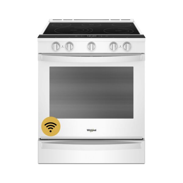 Whirlpool 6.4 Cu Ft Slide In Electric Range with True Convection, Air Fry, and AquaLift Self Clean