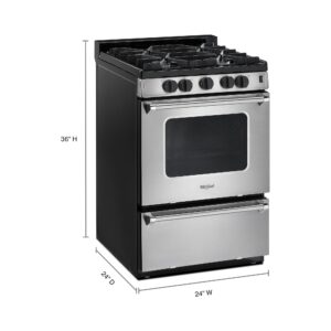 Whirlpool 24 Inch Freestanding Gas Range with Sealed Burners view 9