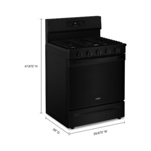 Whirlpool 30 Inch Freestanding Gas Range with No Preheat Air Fry, Air Baking and Self Cleaning Oven view 8