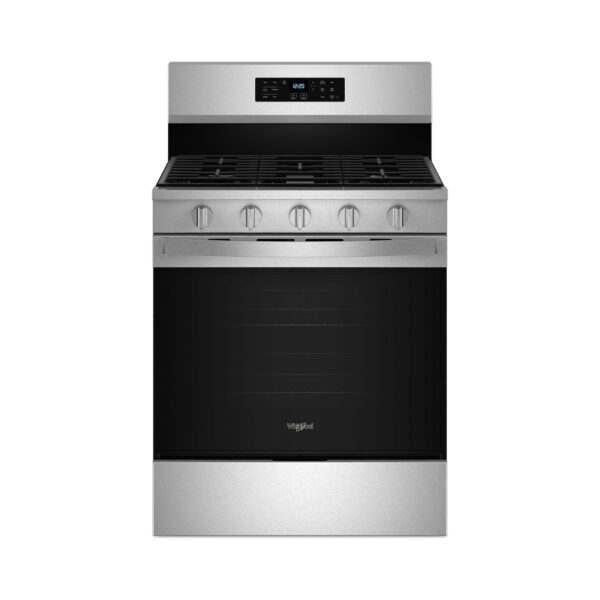 Whirlpool 30 Inch Freestanding Gas Range with No Preheat Air Fry, Air Baking and Self Cleaning Oven