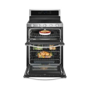 Whirlpool 6.0 Cu Ft Gas Double Oven Range with EZ 2 Lift Hinged Grates view 3