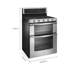 Whirlpool 6.0 Cu Ft Gas Double Oven Range with EZ 2 Lift Hinged Grates view 8