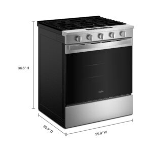 Whirlpool 30 Inch Freestanding Gas Smart Range with No Preheat Air Fry and WiFi Connectivity view 2