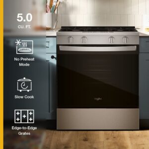 Whirlpool 30 Inch Freestanding Gas Range with 5 Burners, Steam Clean, and Smart WiFi Connectivity view 5