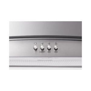 Whirlpool 36 Inch Curved Glass Island Mount Range Hood with 400 CFM Motor Class view 3