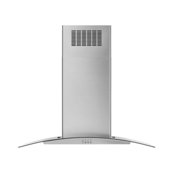 Whirlpool 36 Inch Curved Glass Island Mount Range Hood with 400 CFM Motor Class