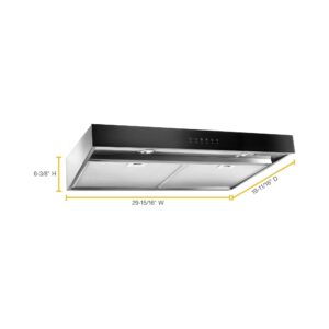 Whirlpool 30 Inch Under Cabinet Range Hood with Tap Touch Controls and Boost Function view 6